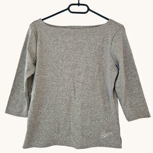 💛2/$22💛 GUESS Ladies ¾ Sleeve, Fitted, Casual, (Grey)- NWOT